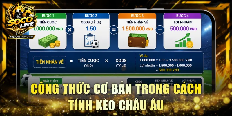Công thức cơ bản trong cách tính kèo châu Âu