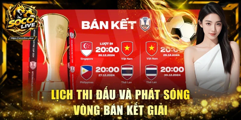 Lịch thi đấu và phát sóng vòng bán kết giải