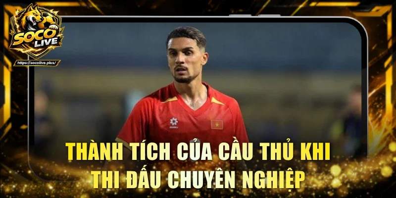 Thành tích của cầu thủ khi thi đấu chuyên nghiệp