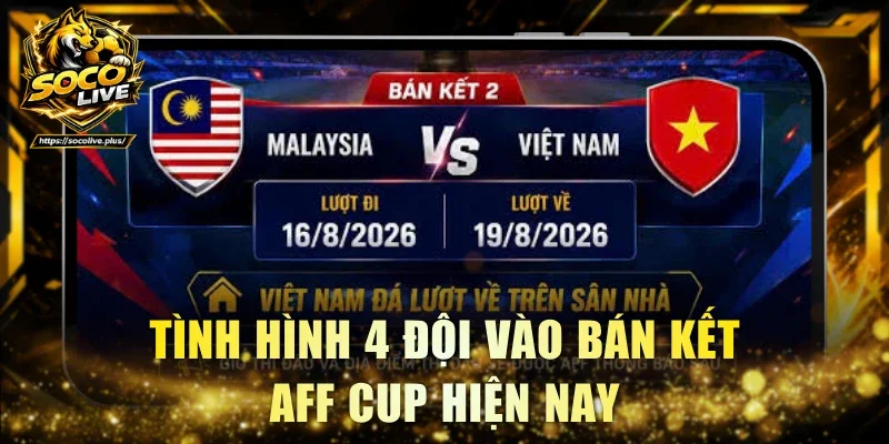 Tình hình 4 đội vào bán kết AFF Cup hiện nay